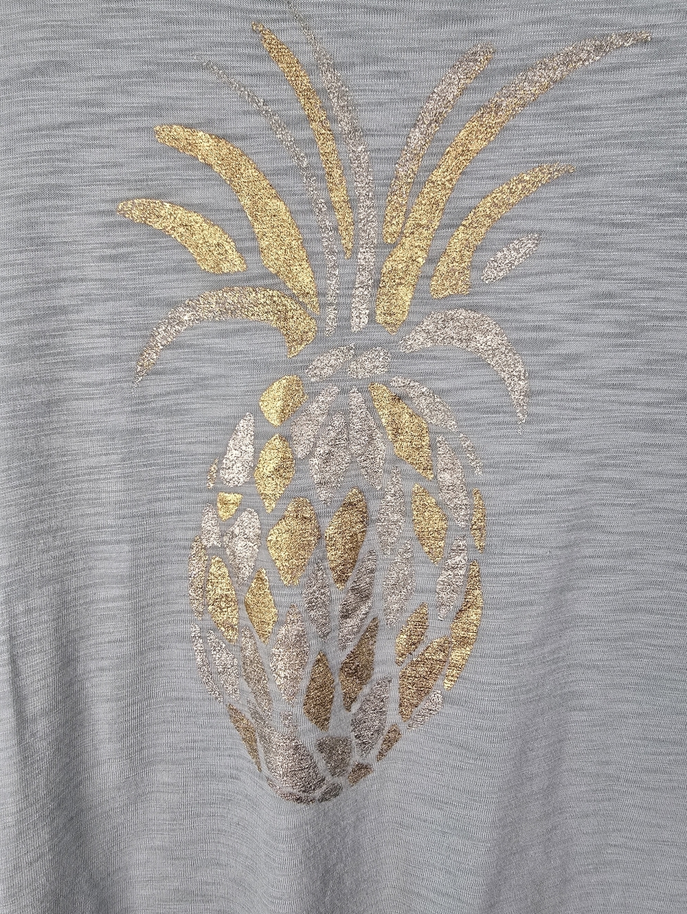 aerie Mint Green Tank with Metallic Gold Pineapple Flowy Swing Crop Top Size M - Picture 4 of 9